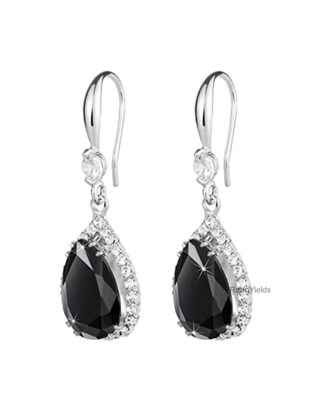 Rhinestone Drop Chandelier Earrings Cubic Zirconia Teardrop Dangle Jewelry